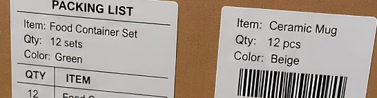 Kartons, die nicht mit Kennzeichnung oder Packliste übereinstimmen