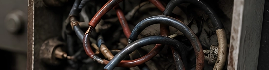 Fallas de cableado, puesta a tierra deficiente o partes vivas expuestas