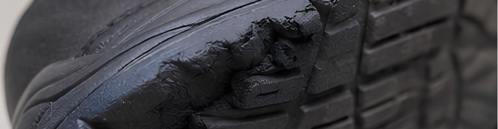 Sole delamination or uneven tread