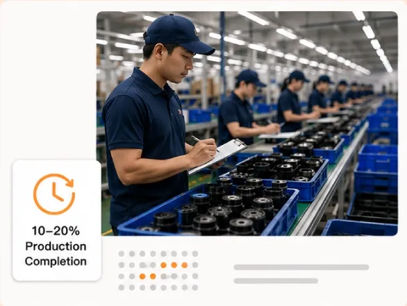 Inspektion während der Produktion