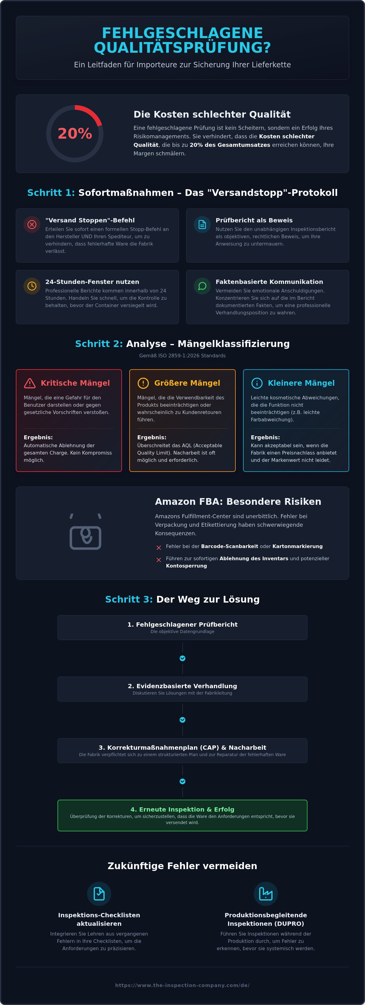 Fehlgeschlagene Qualitätsprüfung